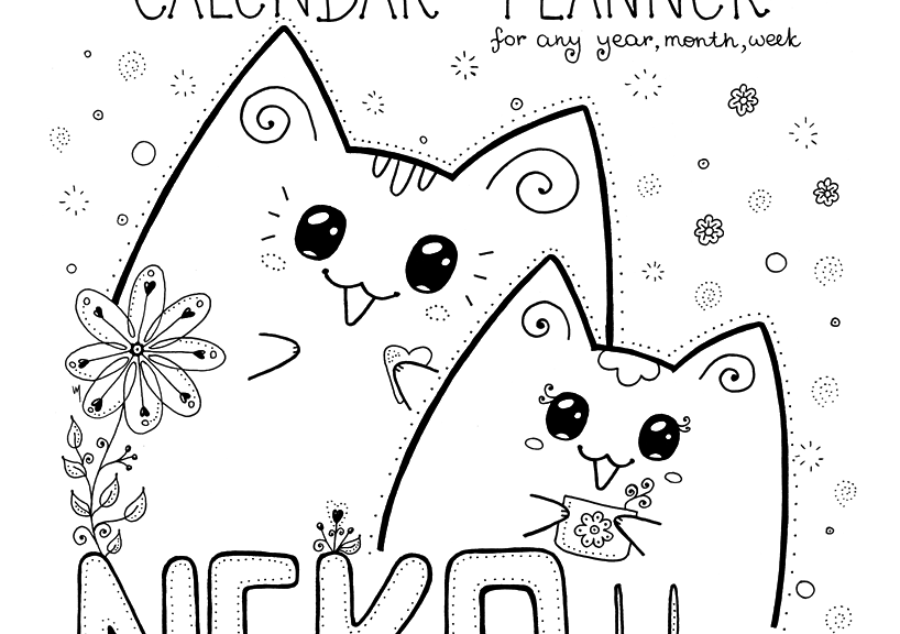 Cute Tabby Cat Coloring Image Pages ~ designyourden